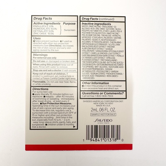 🆕 14pc SHISEIDO Skincare & Makeup Set w/ Serum, Sunscreen, Foundation & Lip - Picture 8 of 16